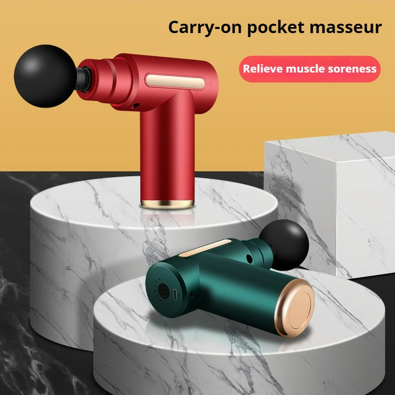 Portable Mini Handheld Massage Gun for Body & Head for Home Use Relaxing Muscle & Fascia Impact Relaxer