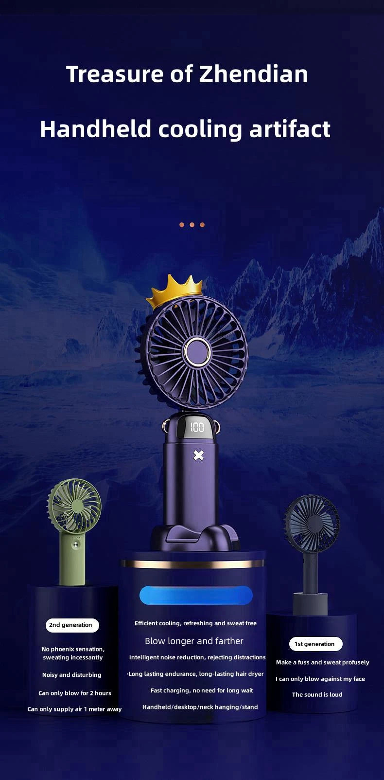 Hand Held Mini Portable Fan- Indoor and Outdoor use!