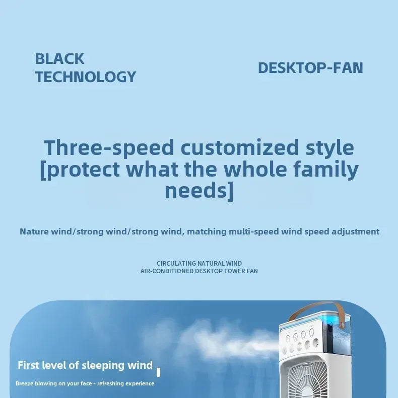 Multi-Function 3-in-1 Portable Air Cooler – Mini Fan, Humidifier