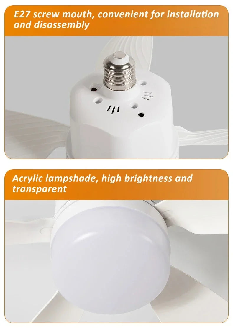 Ceiling Light Fan with Remote And Adjustable Speeds