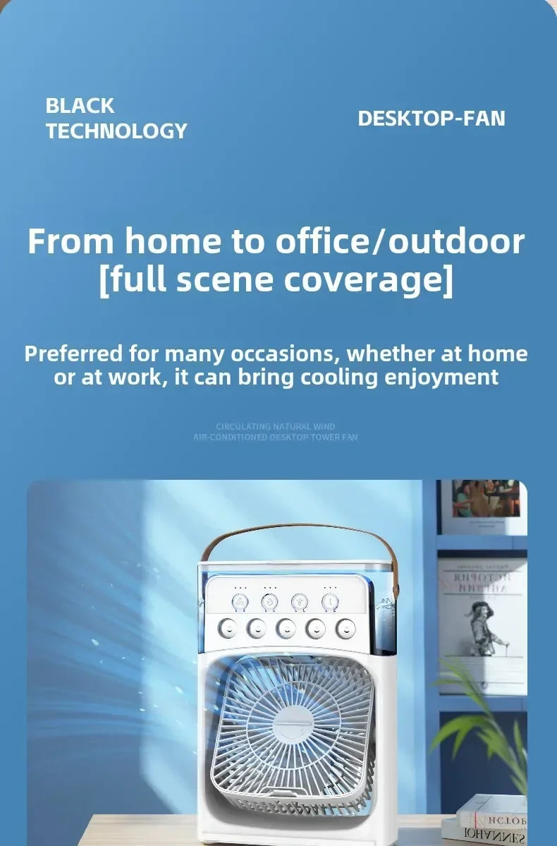 Multi-Function 3-in-1 Portable Air Cooler – Mini Fan, Humidifier