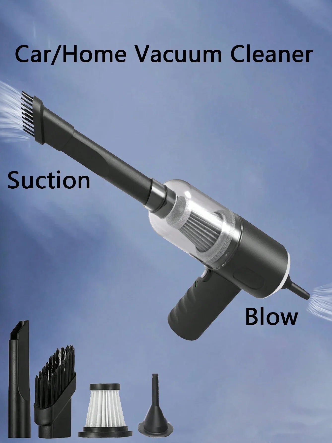 "Powerful, versatile, and compact – dual-use handheld vacuum cleaner
