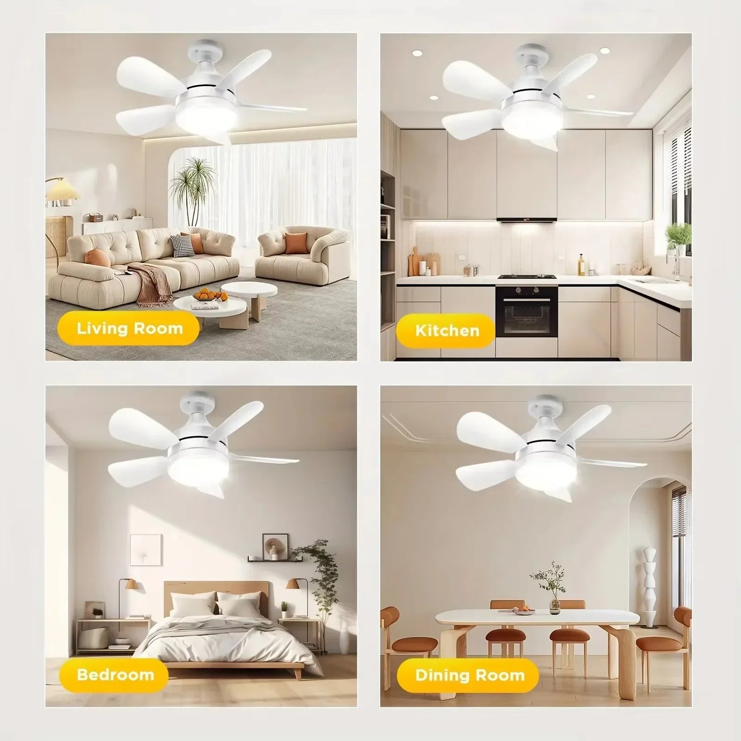 Ceiling Light Fan with Remote And Adjustable Speeds