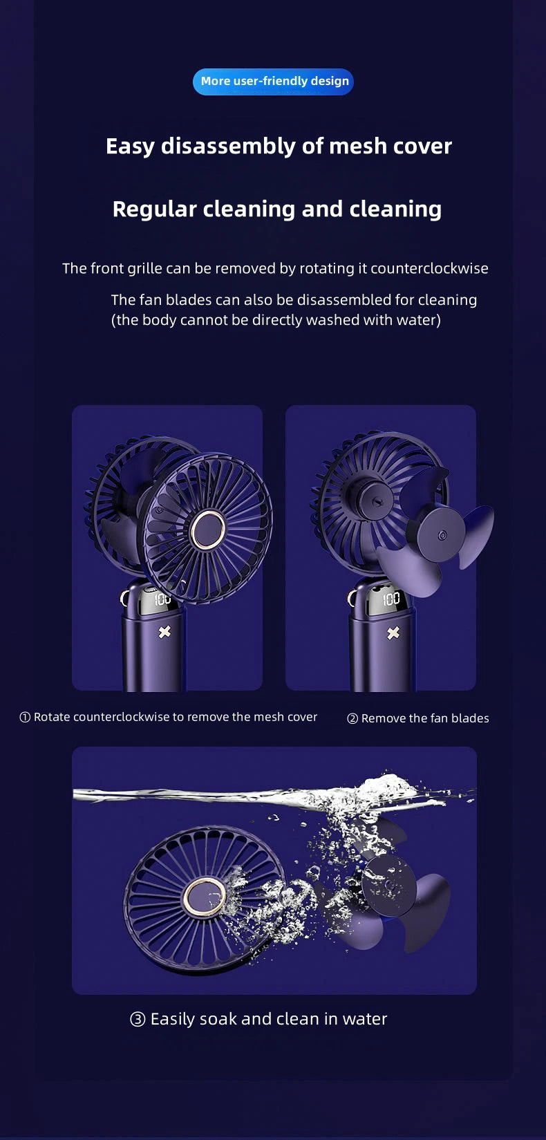 Hand Held Mini Portable Fan- Indoor and Outdoor use!
