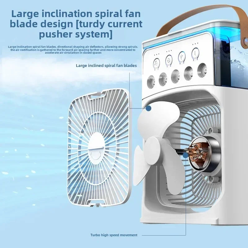Multi-Function 3-in-1 Portable Air Cooler – Mini Fan, Humidifier