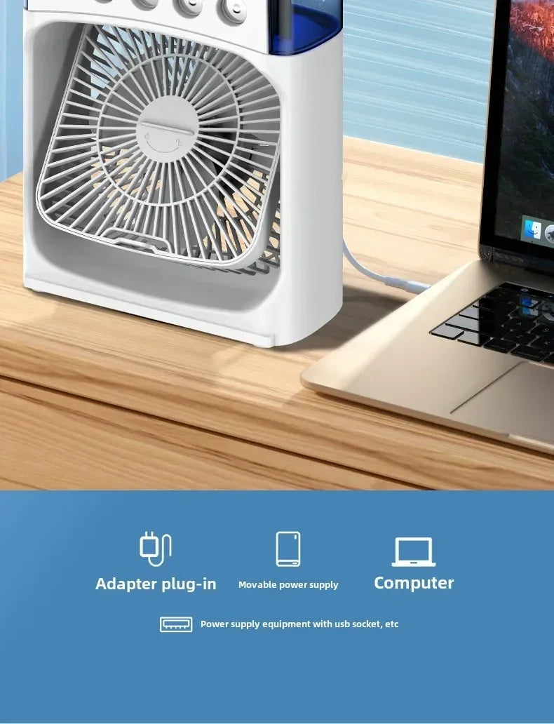 Multi-Function 3-in-1 Portable Air Cooler – Mini Fan, Humidifier